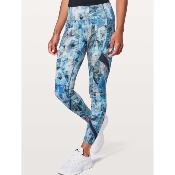 Lululemon On Pace Tight 7/8 Sun Dazed Blue Legging Women's 6 Fitness Travel Gym - Picture 4 of 13